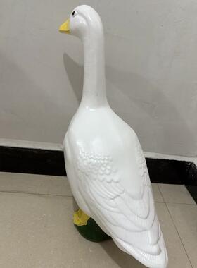 跨境亚马逊超大号23英寸59cm白鹅门廊鹅摆件 树脂雕像工艺品