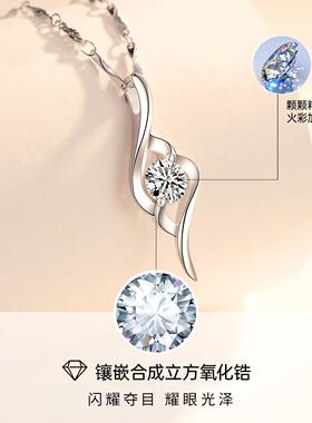S999纯银项炼女生款丘比特之箭轻奢小众生日情人节礼物送女友老婆