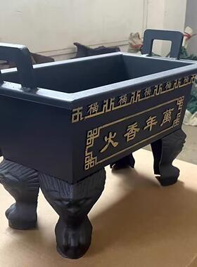 香炉寺庙室内外镀锌板铸铁合制香炉鼎佛祠堂供奉插香点香大型寺院
