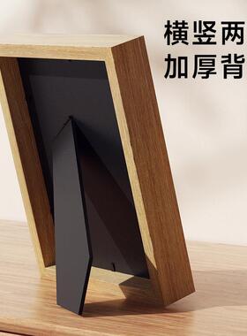简约木质影楼儿童成长纪念相框摆件摆台多尺寸卡纸加厚边框批画框