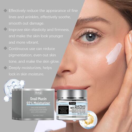 Hoygi Snail Moisturizing Cream - Nourishing and Hydrating Fa - 图2