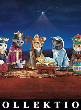耶猫咪诞生稣异想品天开斯芬克斯雕塑 创意猫咪树脂工GS-65件艺6