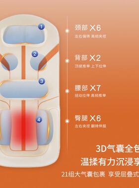 按摩垫全身按摩器电动气囊仿真人全身多功能背腰臀腿按摩床垫