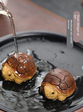 手工紫砂小乌龟卡通桌面装饰摆件工艺品办公室书房小摆设送人礼品