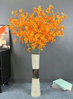 文心兰彷真花假花客厅装饰摆设花束婚庆乔迁室内插花商场造景花艺