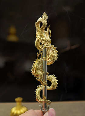 2024年新款龙年本命年不动明王剑摆件复古国潮霸气神龙剑手把件