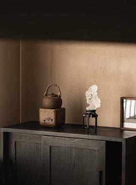 现代新中式简约明太湖石厅摆ES-A6323件样间书房客玄关桌面透装饰