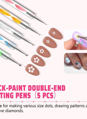 DIY 21 Pcs Nail Art Tool Set Nail Art Brushes Resin Palette