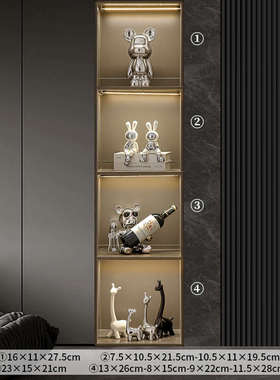 酒柜装饰品电视柜软装高级感摆件轻奢高档暴力熊客厅玄关家居摆设