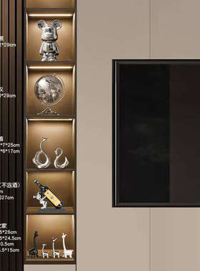 轻奢现代陶瓷电镀天鹅摆件创意极简客厅电视柜酒柜隔断创意装饰品