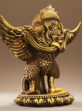 《大鹏展翅》金翅大鹏鸟全铜摆件公司开业办公室桌面客厅铜装饰品