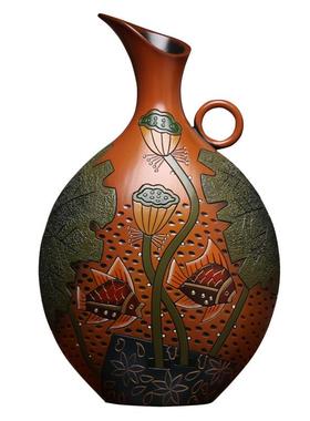 新中式陶瓷复古风进门入户玄关博古架摆件酒柜客厅创意装饰工艺品