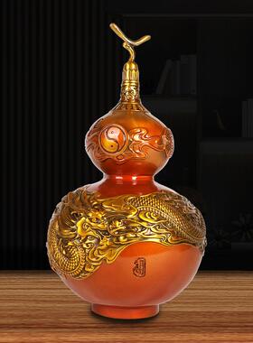 铜制招财祥龙葫芦摆件太极可开盖摆设客厅办公室开业送礼品发顺丰