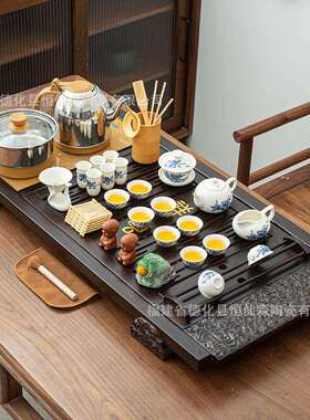 茶具套装家用客厅整套全自动喝茶一体办公室功夫泡小茶台茶盘简约