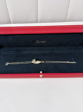99新Cartier/卡地亚猎豹系列18K玫瑰金大号豹子手链男女同款