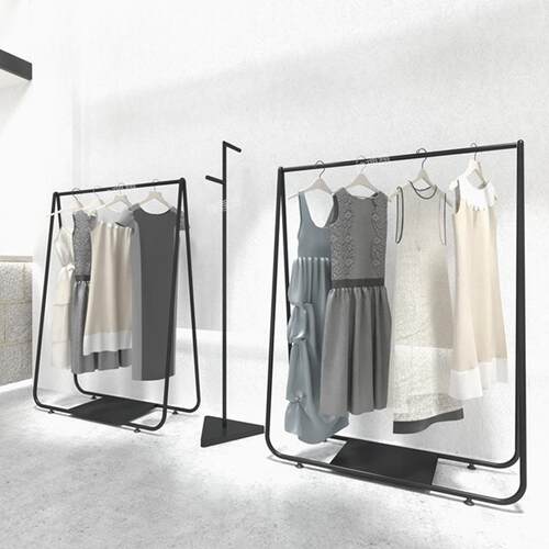 日本进口衣服架子服装店展示架落地式组合女装店货架铁艺中岛陈列 - 图1