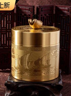黄铜车载烟灰缸带盖子防飞灰烟灰缸防司南烟缸铜摆饰