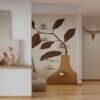 Solid wood hole board storage rack customized entrance style wall blocking meter box wall creative decoration storage