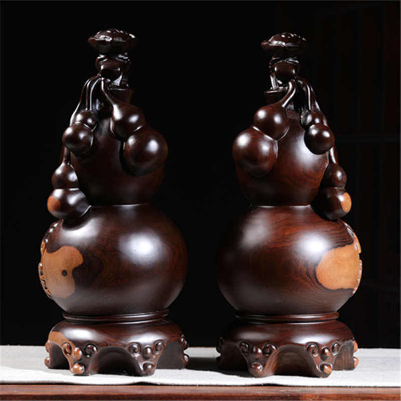 黑檀木雕葫芦福禄摆件实木质家居客厅电视柜送礼装饰品雕刻工艺品,淘宝优惠券,粉丝福利购,淘宝优惠卷
