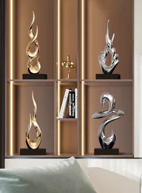 现代雕塑摆术件客玄关壁龛电视柜办公面GZX桌轻奢高级感艺装饰厅