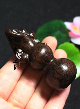 厂家 越南沉香木 福禄 财猪沉香木摆件 皮黑工艺品手把件