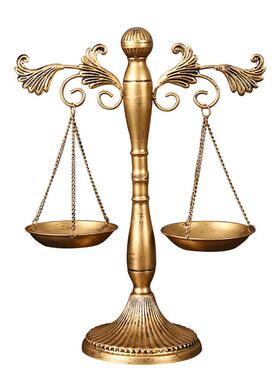 欧式复古天平桌面摆件怀旧铁艺天平模型摆设橱窗饰品金属工艺摆件