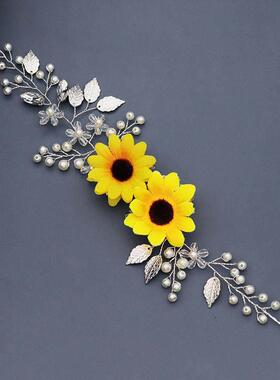 Sunflower Haiband Wedding Hair Clip Fairy Floral Headband Ti