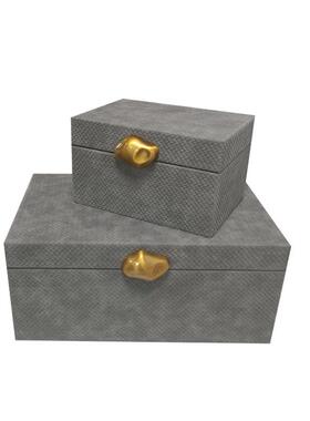现代简约轻奢收纳盒家居摆件样板间展厅书房卧室玄关飘窗装饰盒