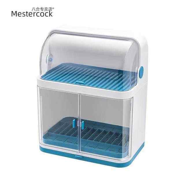 Kitchen bowl rack bowl and chopstick storage box put bowl drain with lid drain bowl box dish storage rack plastic cupboard household use