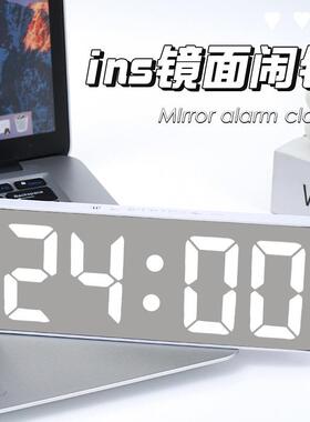 新品ins闹钟学生专用闹钟学生智能数字时钟儿童闹钟挂壁闹钟