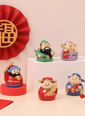 五路财神爷摆件各路神仙家用办公室家居饰品招财发财乔迁之喜入宅