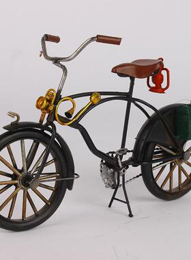 复手铁皮ZXC23自行车模型橱窗样板房摆件工摄影古汽车小货车道具