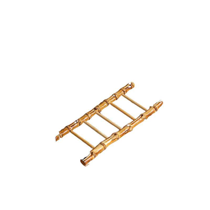 Tea cup rack, tea set storage rack, cup drain rack, bamboo whip drying cup rack, new house decoration, step by step bamboo ladder ornaments