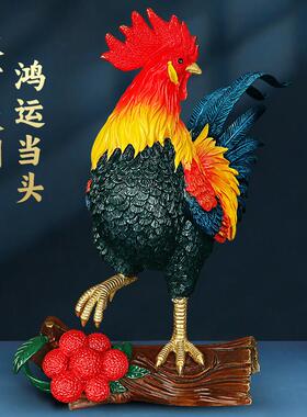 《大吉大利》黄铜鸡摆件吉祥物金鸡报晓生肖公鸡招财客厅装饰礼品