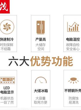 旭茂681kg大型制冰机商用奶茶店冰块全自动方冰奶茶设备厂家直销