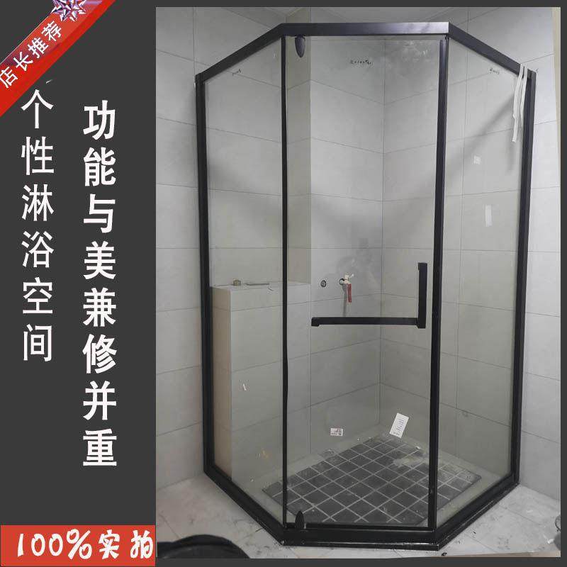 南京镇江定制纯304不锈钢一字型隔断弧扇型防爆钢化玻璃淋浴房,淘宝优惠券,粉丝福利购,淘宝优惠卷