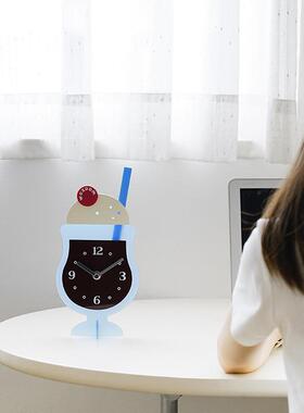 WOZOOM意屋准轻奢办公室客装饰品创桌厅面摆TYOS700时钟表件高级