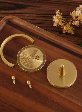 一亿元小目标黄铜小摆件男桌面解压硬币办公桌装饰品高级感小众