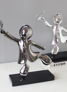 简儿约现代树脂电镀太卡阳面人装饰品样板房童房客厅玄关通桌INR