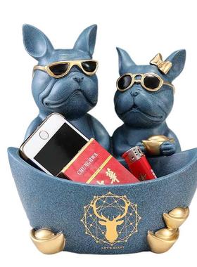 情侣狗狗客厅摆件办公室创意美式家居饰品房间装饰品乔迁新居礼品