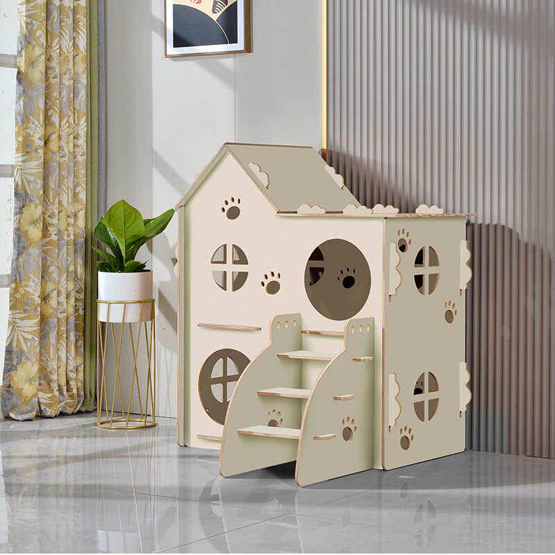 厂家直发木制猫别墅空间大家用室内实木多层猫爬架猫窝狗窝猫舍,淘宝优惠券,粉丝福利购,淘宝优惠卷