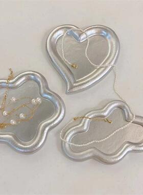 ins风不规则创意树脂盘子耳环项链首饰饰品盘珠宝拍照道具摆件