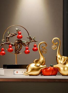 五福临面葫芦门桌摆件新中式玄饰11zp2240关电视柜装品招财纳福展