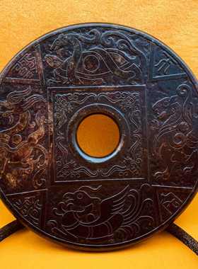 厂家岫玉仿古玉器朱雀玄武青龙白虎玉璧挂件摆件古玩老玉杂项老