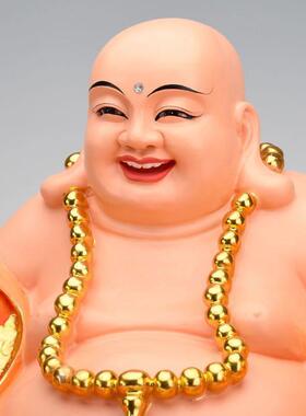 大肚弥勒佛像树脂弥勒佛神像居家宽体笑佛供奉招财弥勒佛笑佛摆件