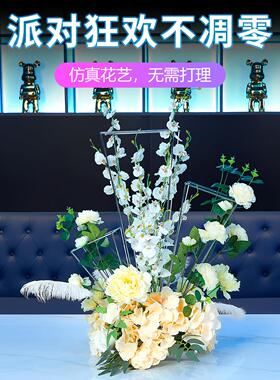 酒吧KTV台面摆花包厢桌花摆件酒店宴会装饰台花假花仿真花艺摆设