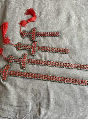 五帝钱铜钱剑大小号工艺品摆饰家居红绳编织风水挂件摆件