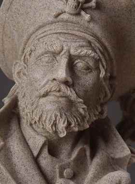 北欧创意简约抽象海盗船长工艺品摆件 家居隔断柜客厅装饰品