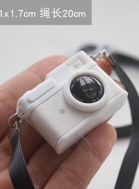 复古相机迷你仿真背带照相机娃娃装饰品可闪光发声led电子相机
