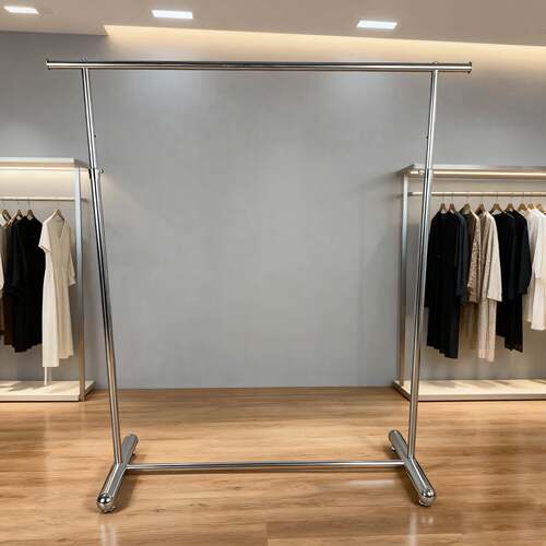 服装店展示架不锈钢升降落地式衣架挂衣架女装货架中岛卧室陈新款 - 图0